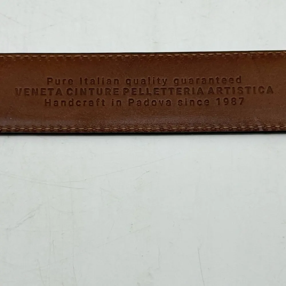 VENETA CINTURE PELLETERIA ARTISTICA Men's Black Italian Leather Belt